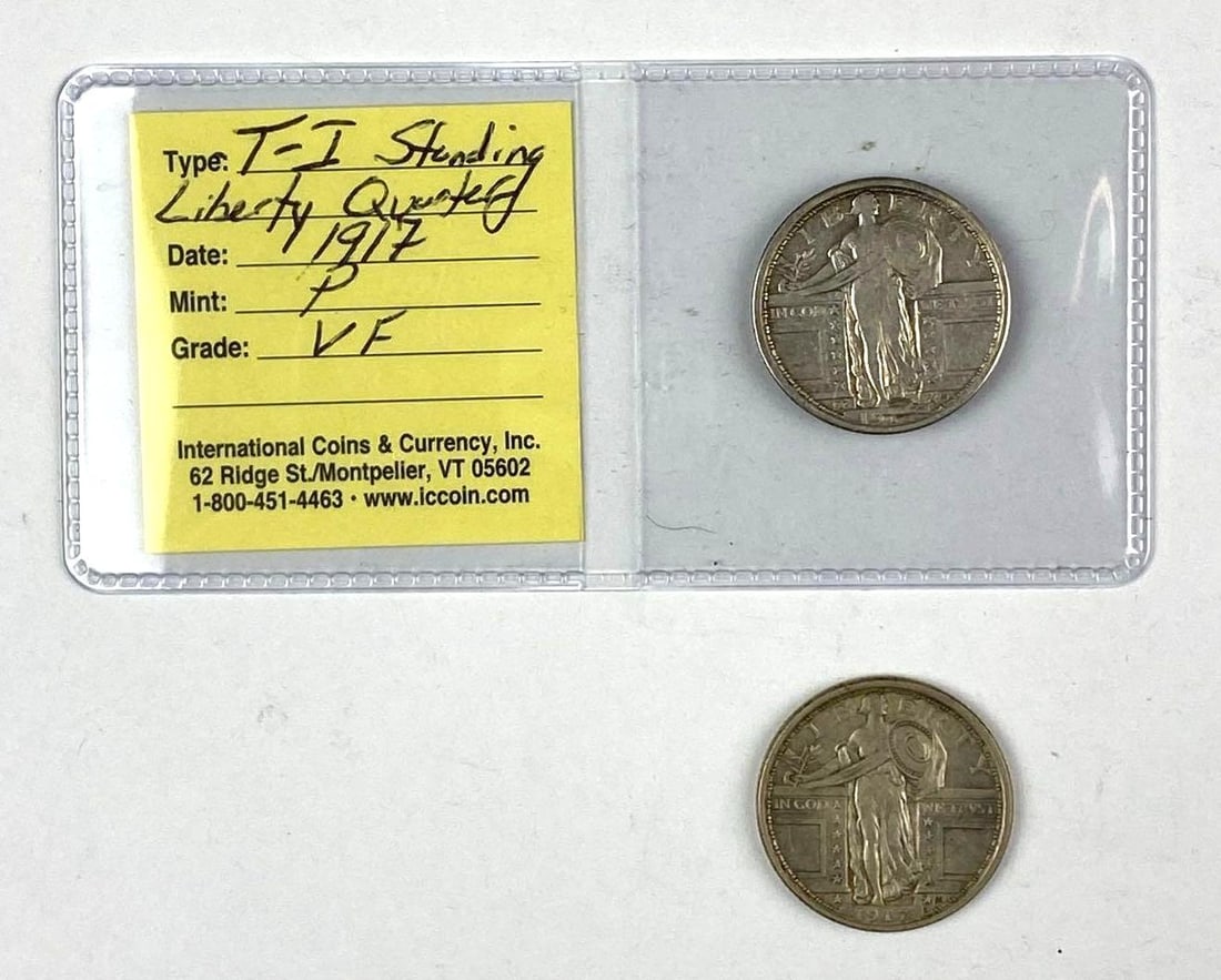 Group of 2 1917 US Standing Liberty Quarters (1 of 2)