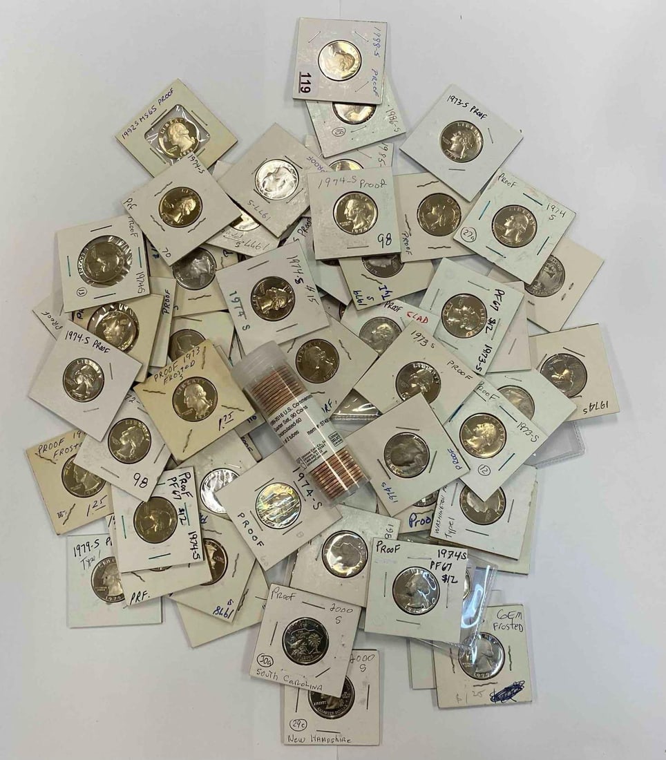 Group of 112 Clad US Washington Quarters (1 of 1)