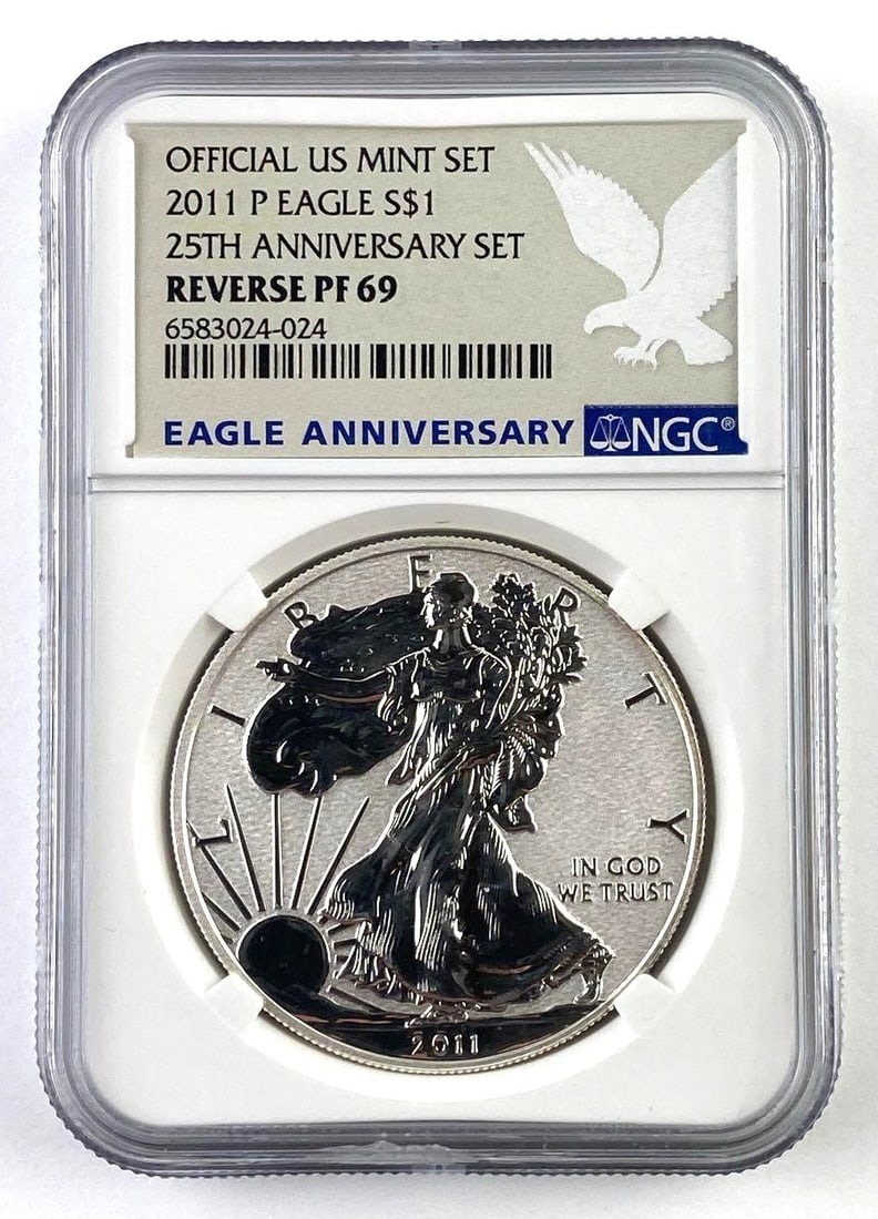 2011 P US 1 oz .999 Fine Silver American Eagle NGC Graded Reverse PF69 (1 of 2)