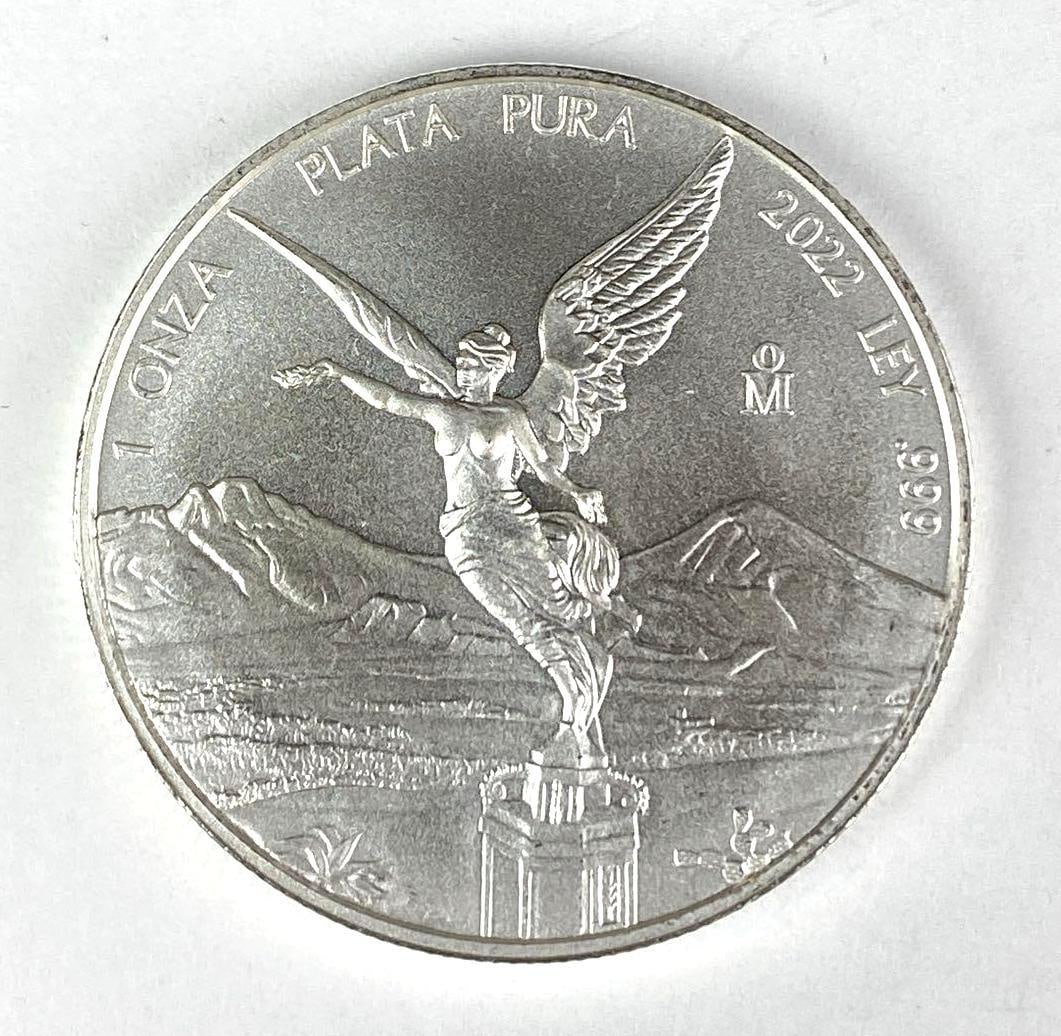2022 Mexico Libertad 1 Onza 1 oz .999 Fine Silver Round (1 of 2)