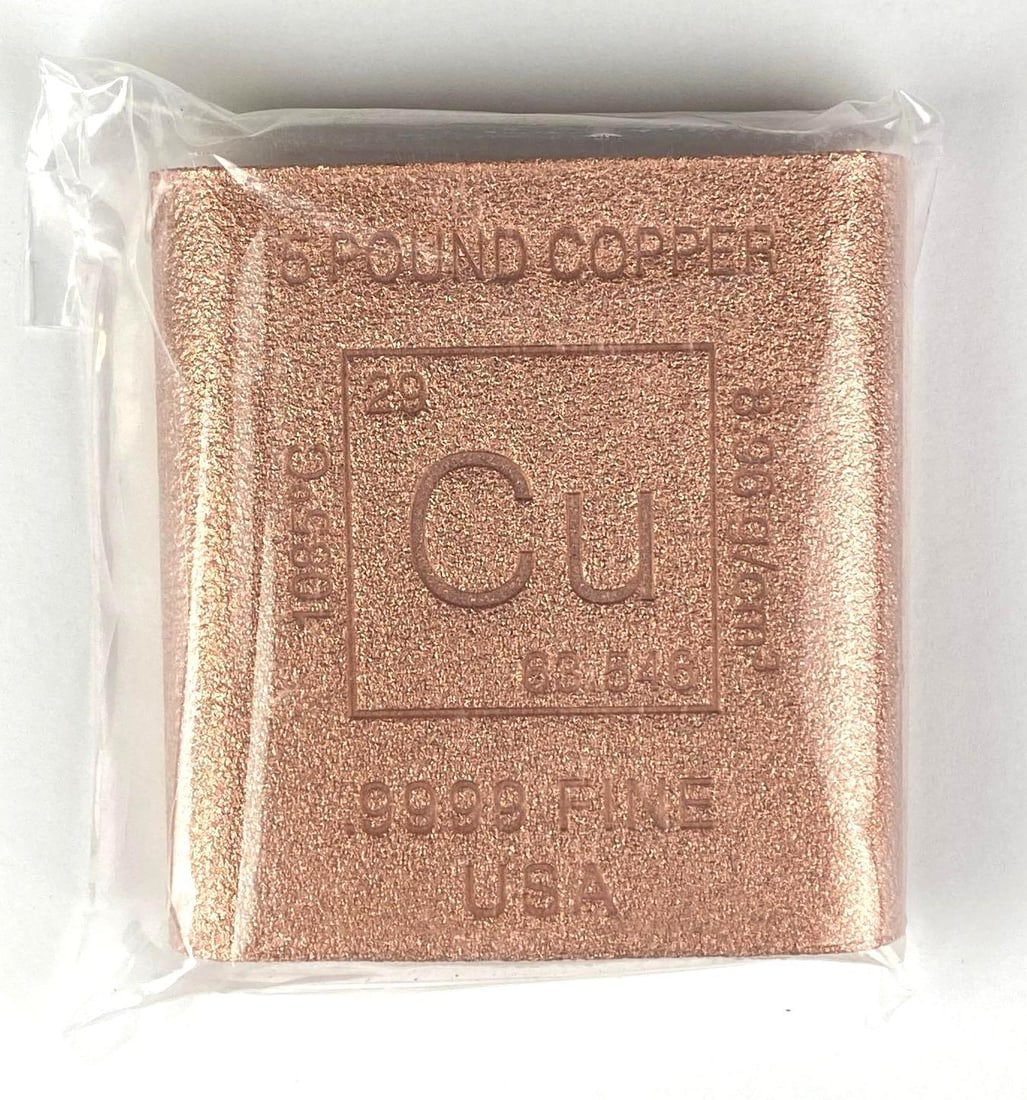 Copper Bar 5 lbs .9999 Fine Copper Cube: Copper Bar 5 lbs .9999 Fine Copper Cube