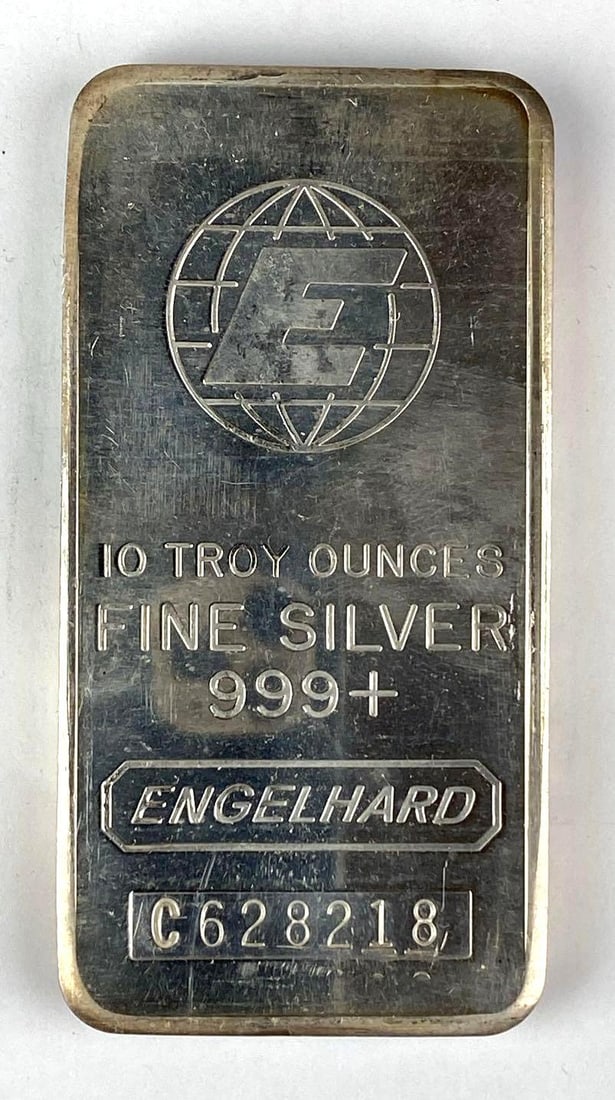 Engelhard 10 oz 999 Fine Silver Ingot/Bar (1 of 2)