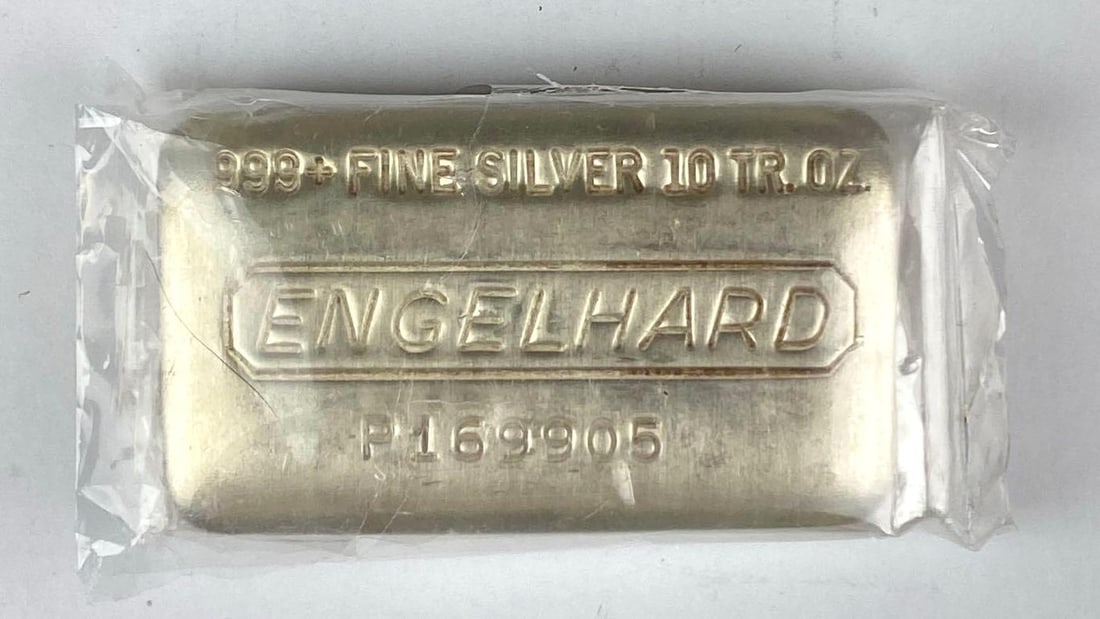 Engelhard MINTY LOAF 10 oz 999 Fine Silver Ingot/Bar: Engelhard 10 oz 999 Fine Silver Ingot/Bar