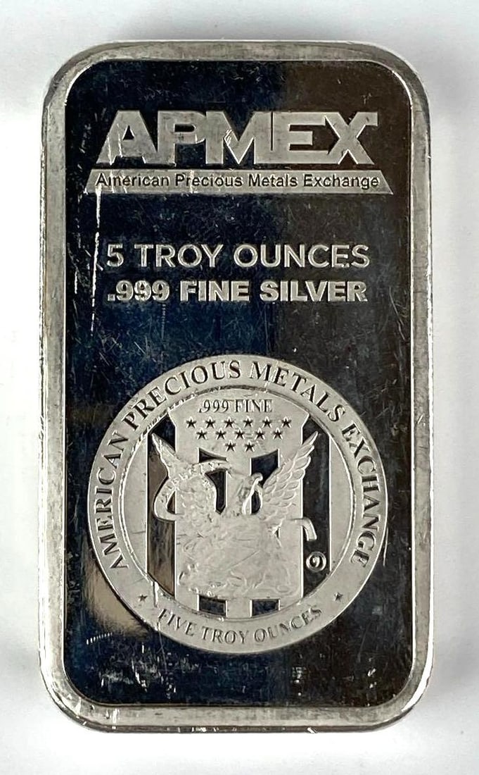 APMEX Eagle 5 oz .999 Fine Silver Ingot/ Bar: APMEX Eagle 5 oz .999 Fine Silver Ingot/ Bar