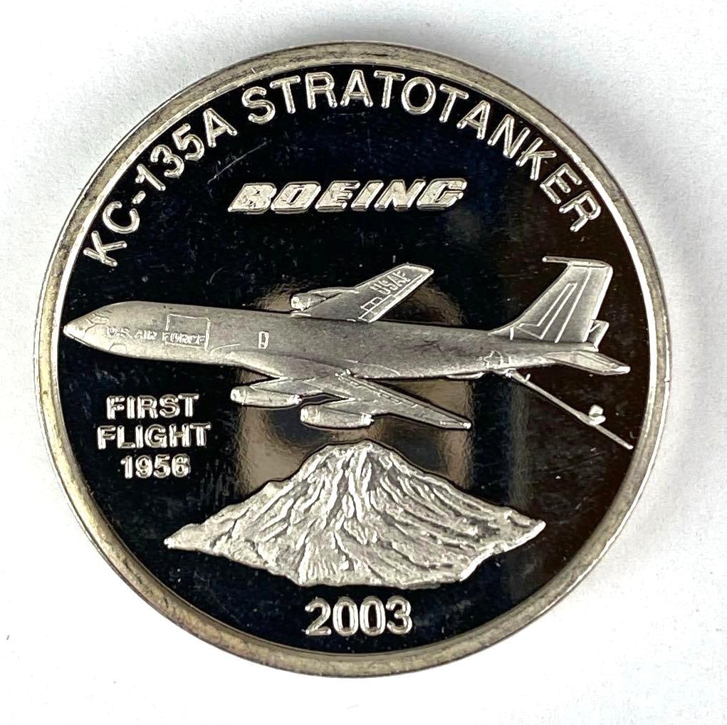 Employee Presentation 2003 Boeing KC 135A Stratotanker 1.5 oz .999 Fine Silver Round: Boeing Employees Coin Club