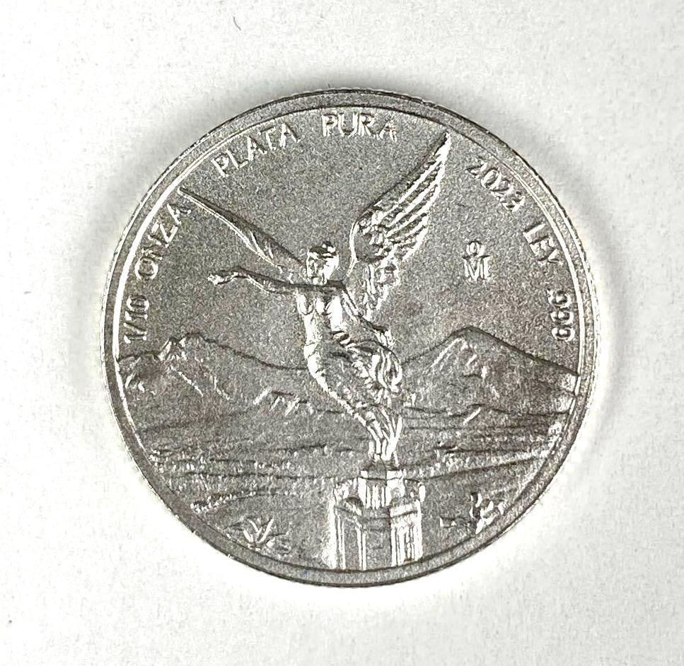 2023 Mexico Libertad 1/10 Onza 1/10 oz .999 Fine Silver Round: 2023 Mexico Libertad 1/10 Onza 1/10 oz .999 Fine Silver Round
