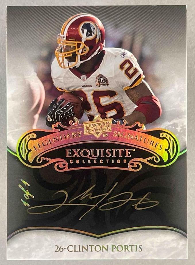 2008 Exquisite Collection Legendary Signatures Clinton Portis 1/1: 1/1 Auto card, #EGS-CP