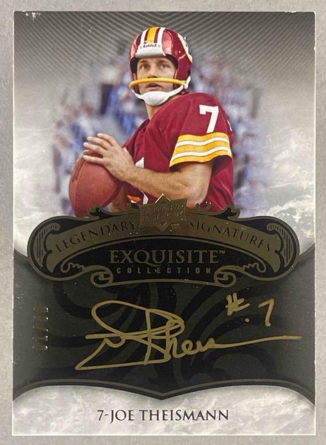 2008 Exquisite Collection Legendary Signatures Joe Theismann 1/50: Joe Theismann 1/50