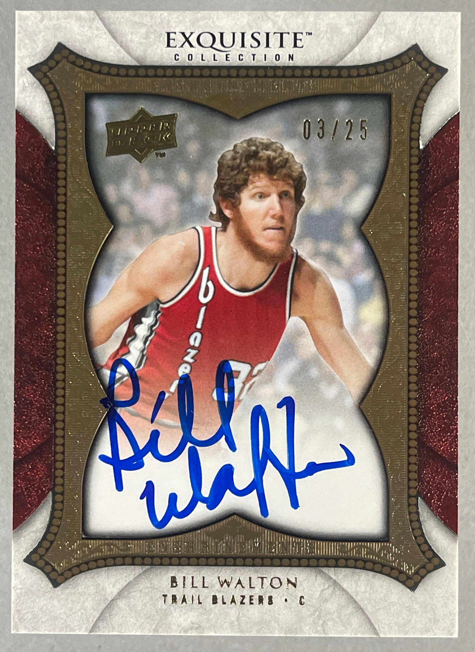 2007 - 08 Exquisite Collection Enshrinements Auto Bill Walton 3/25: 3/25 Auto #EN-BW