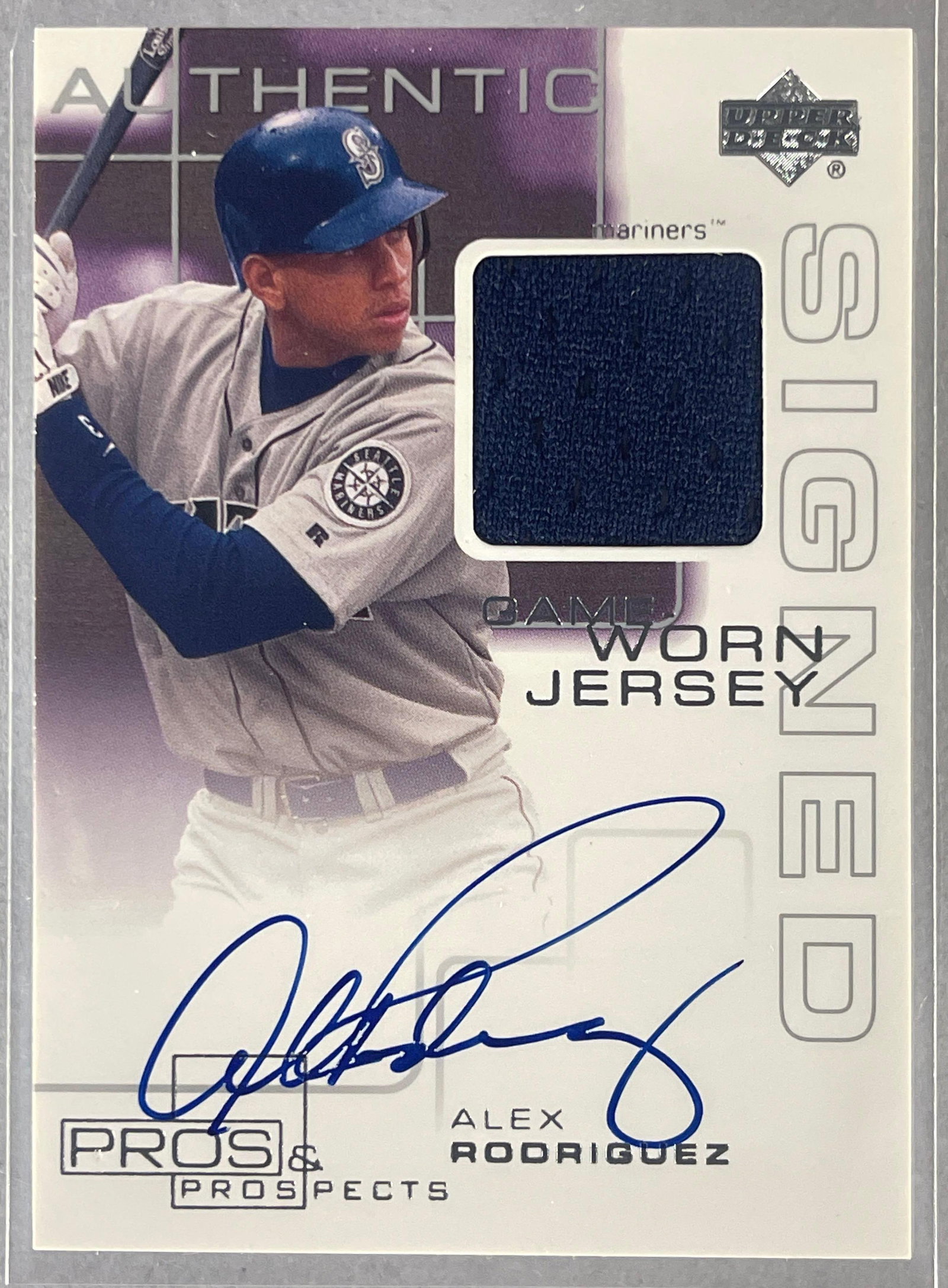 2000 UD Pros and Prospects Auto Jersey Alex Rodriguez: Great looking car auto, Ready to Grade