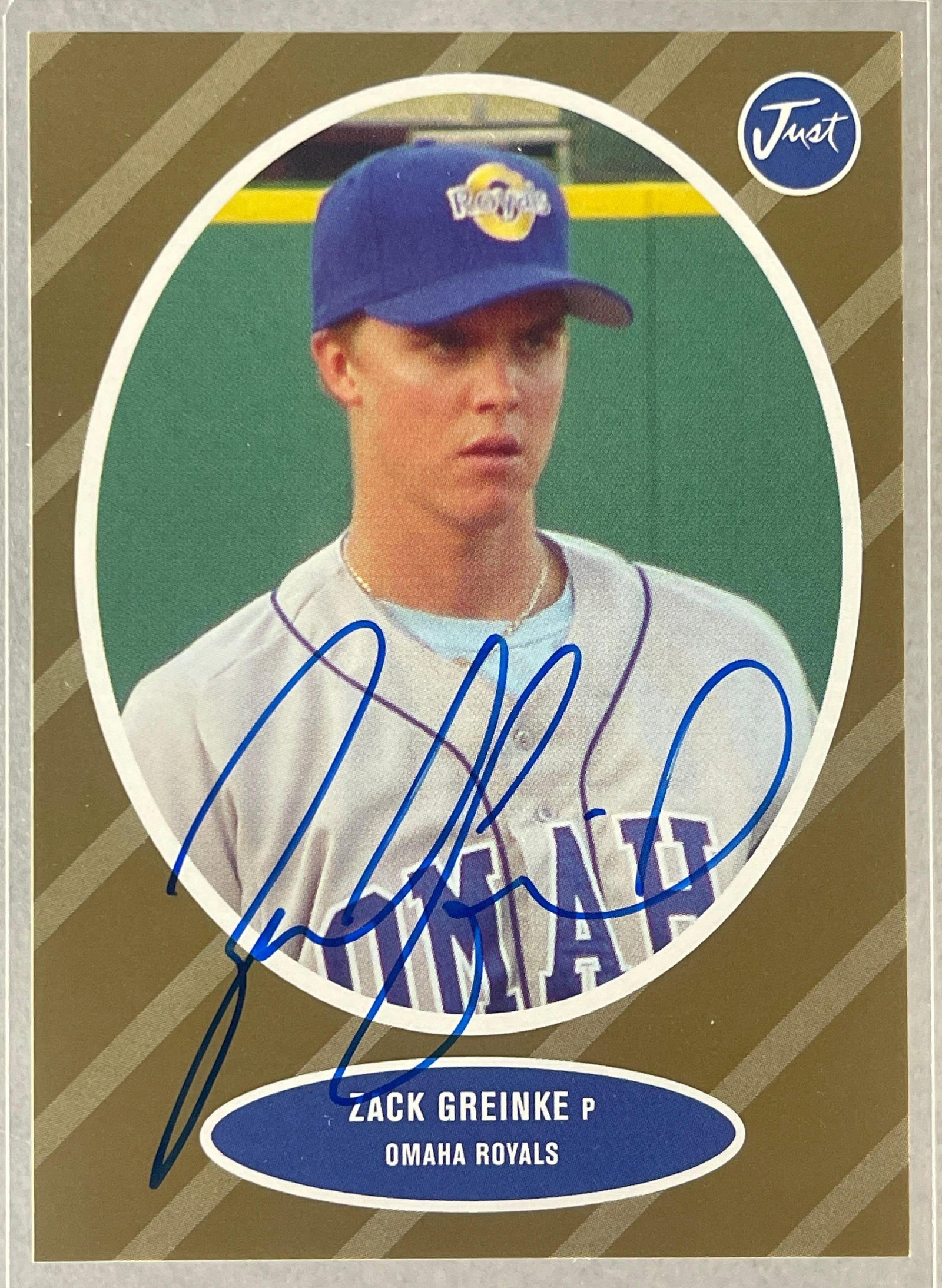 2004 Just Minors Gold Auto Zack Greinke 36/50: Sharp card and great auto, Ready to Grade