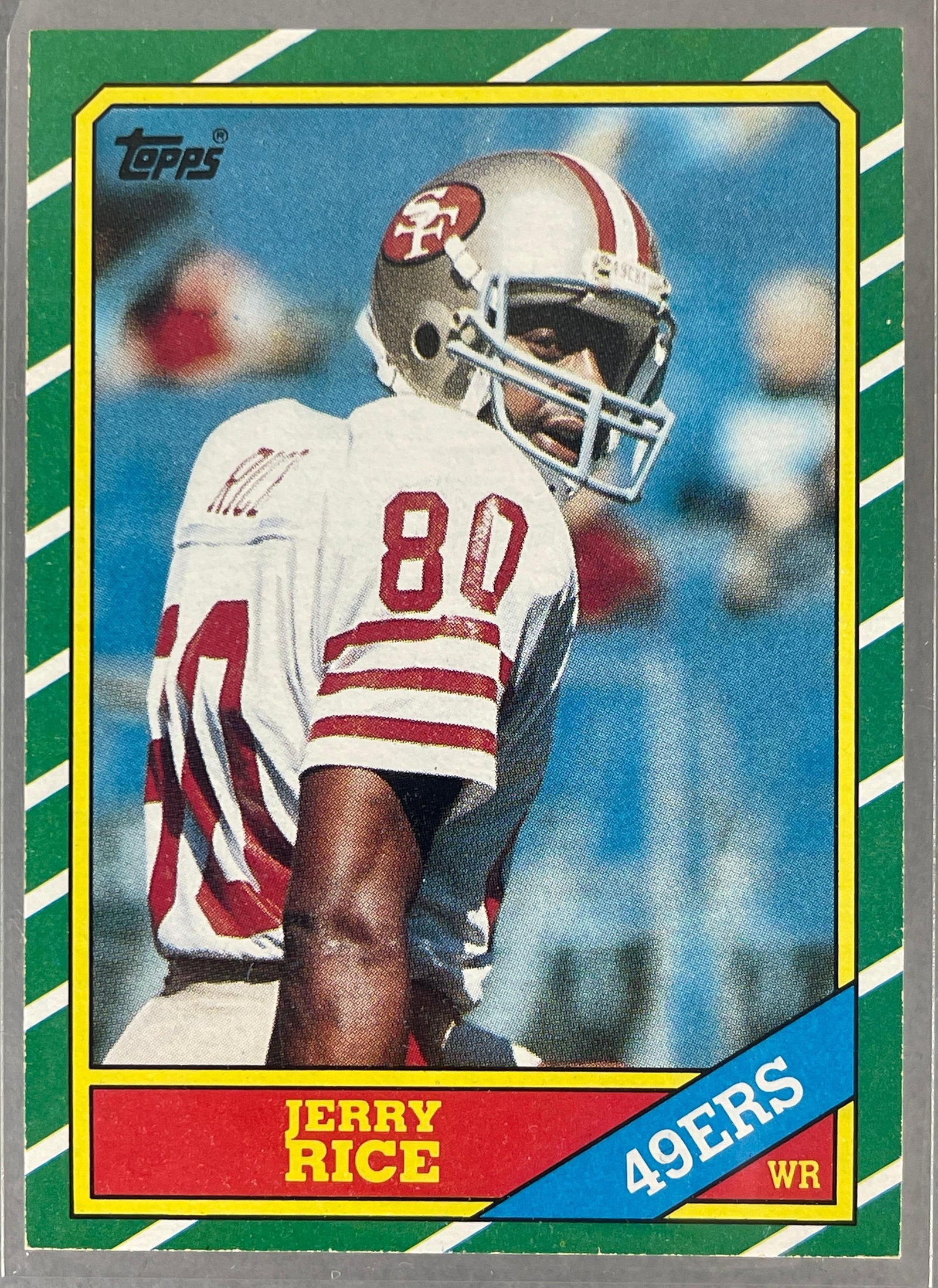 1986 Topps Jerry Rice #161 Rookie: 1986 Topps Jerry Rice #161 Rookie, NM, Sharp card