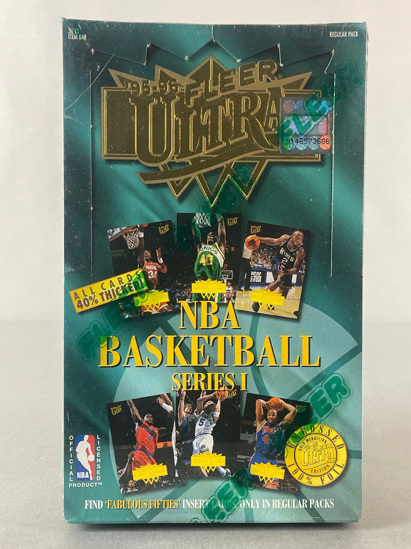 1995 Fleer Ultra Basketball Series 1 Factory Sealed Wax Box (1 of 6)