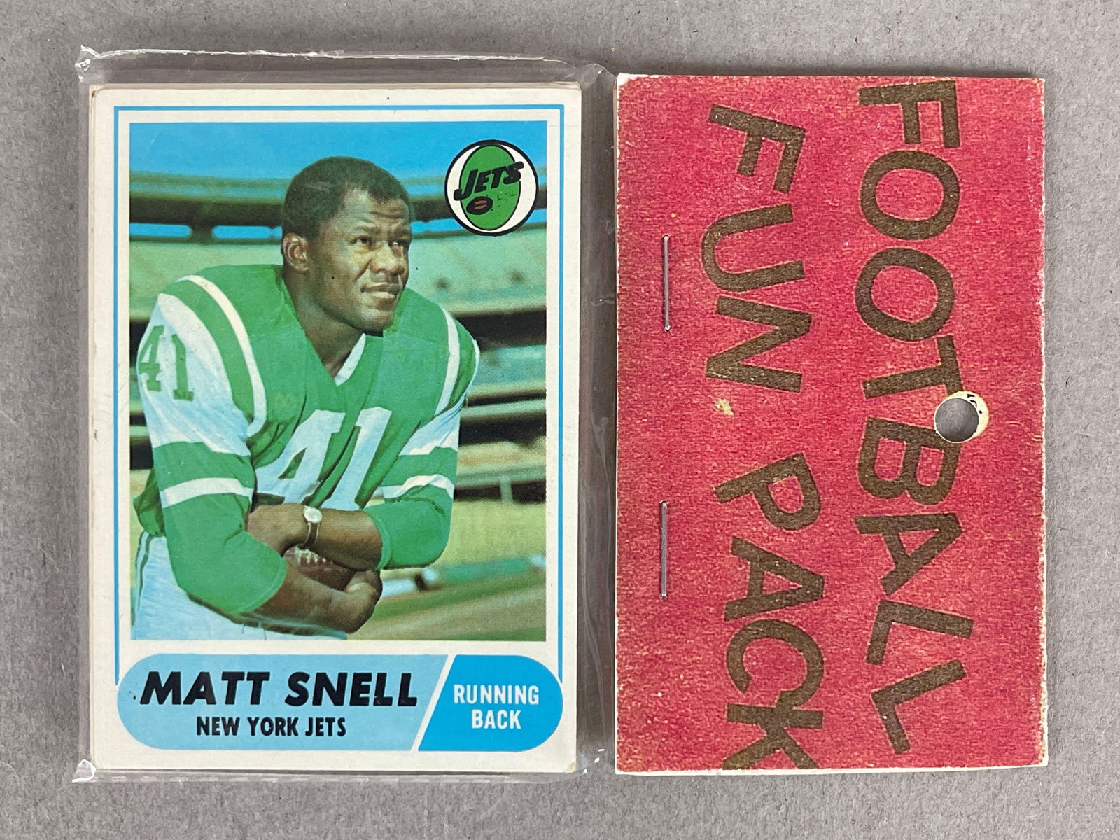 1968 Topps Football West Corps Cello Fun Pack: 10 - Cards per pack, West Corps was a repacking company in the 1970s