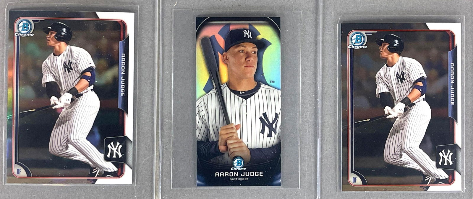 2015 Bowman Chrome Refractor, Mini, and Base Aaron Judge Rookies (1 of 2)