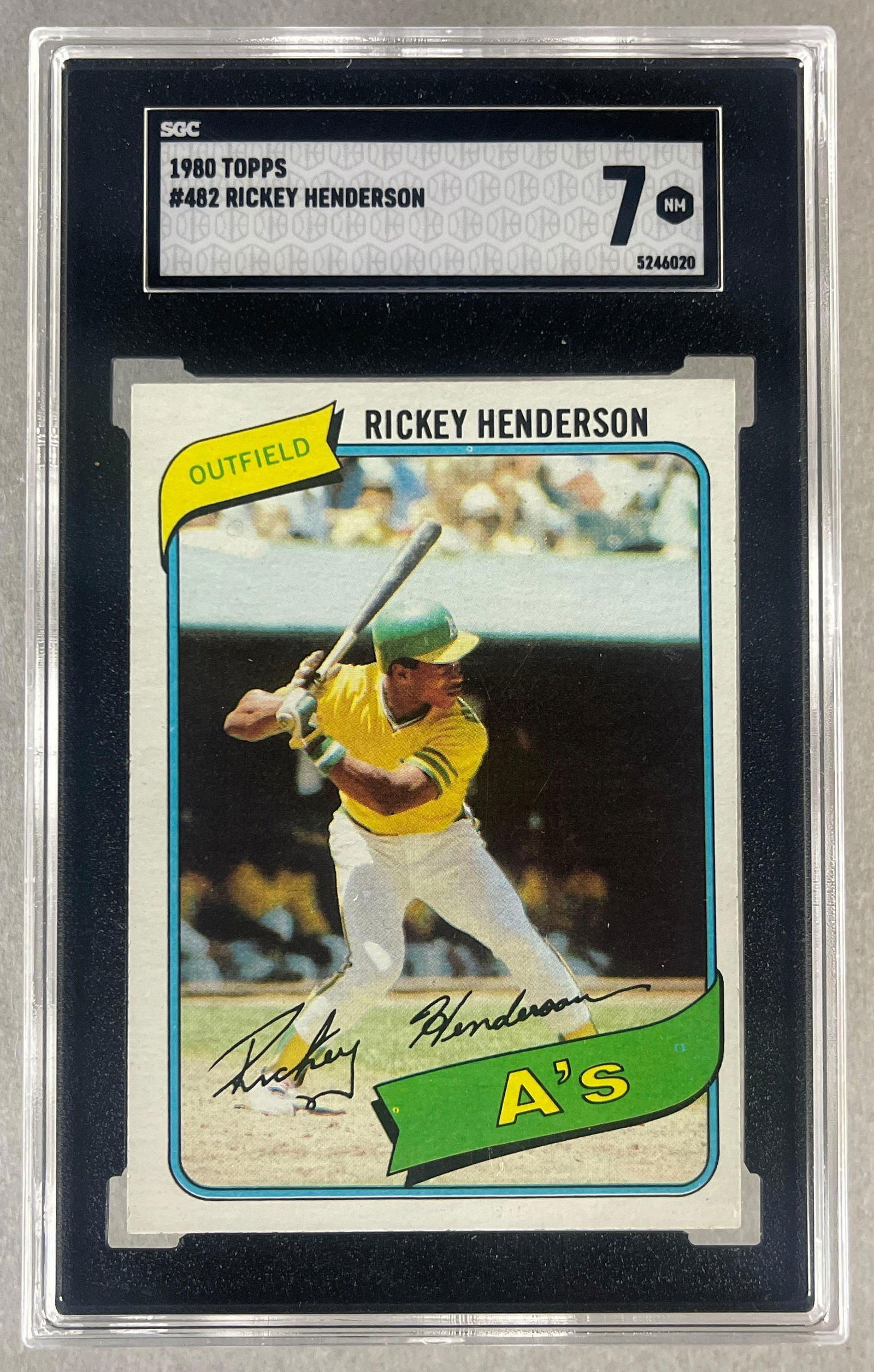 1980 Topps Rickey Henderson #482 SGC 7 Rookie: 1980 Topps Rickey Henderson #482 SGC 7 Rookie