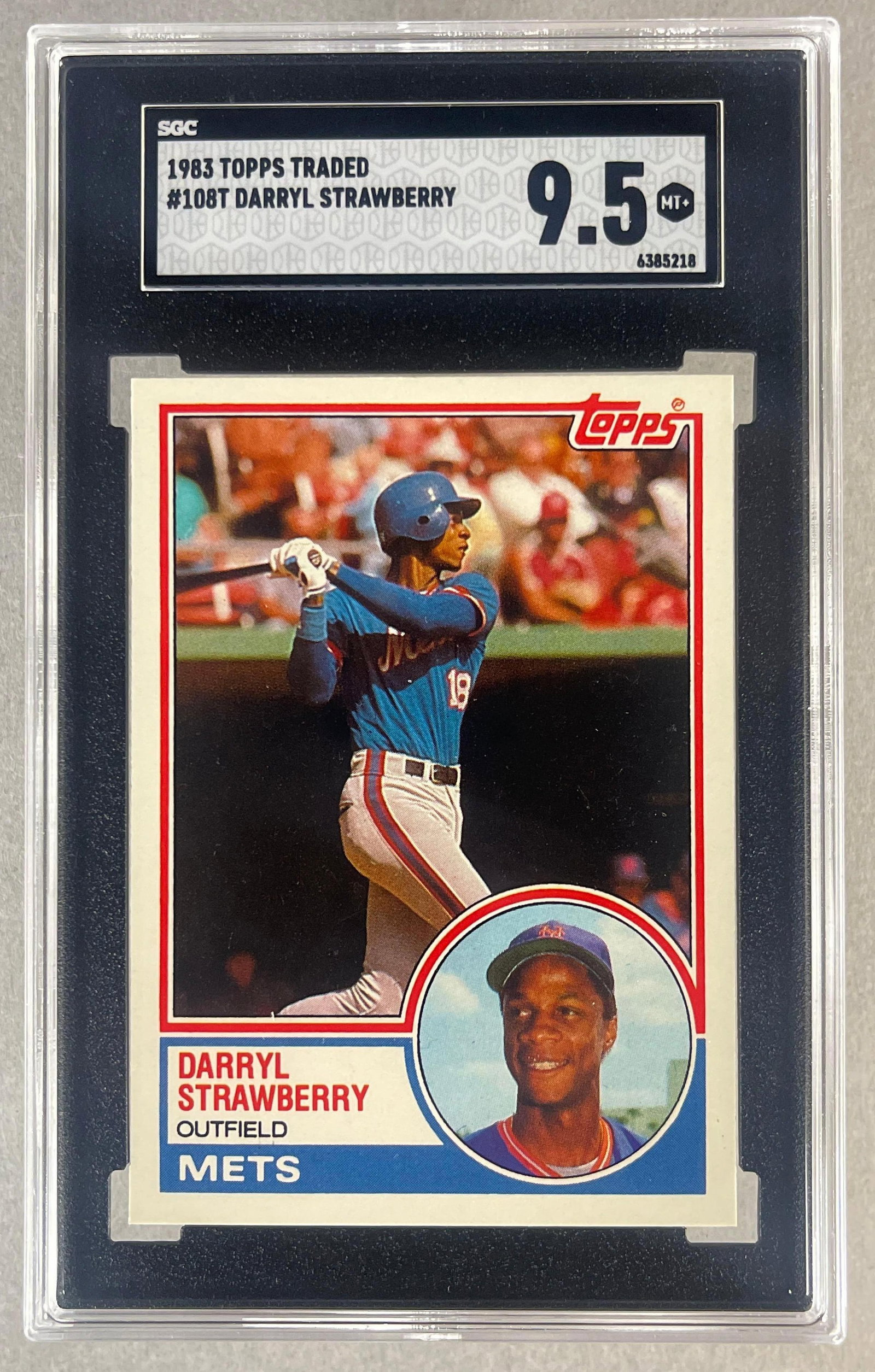 1983 Topps Traded Darryl Strawberry #108 T SGC 9.5 Rookie: 1983 Topps Traded Darryl Strawberry #108 T SGC 9.5 Rookie, Sharp card with Great centering