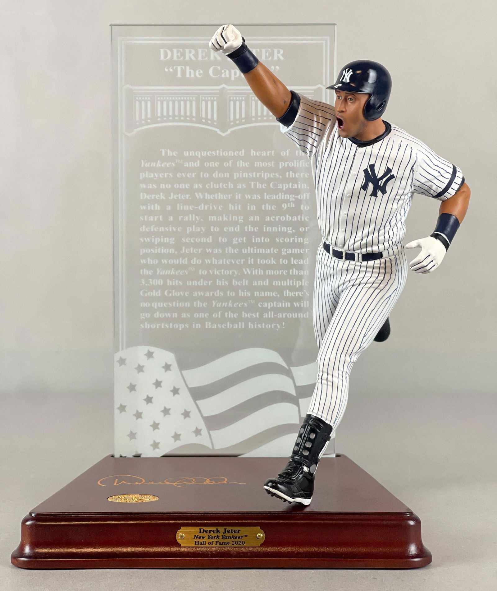 Derek Jeter Danbury Mint Hall of Fame Display and Figurine Statue #2887: Derek Jeter, The Captain, The Danbury Mint Figurine Statue, Measures 9 x 7 x 12 Inches