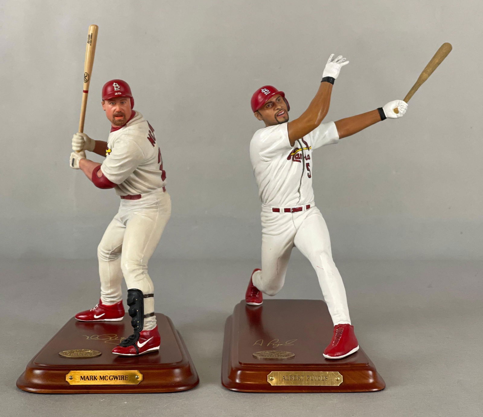 Albert Pujols and Mark McGwire Danbury Mint All-Star Figurine Statues: Albert Pujols and Mark McGwire #E2270, Largest Measures 8 x 8 1/2 x 9 Inches