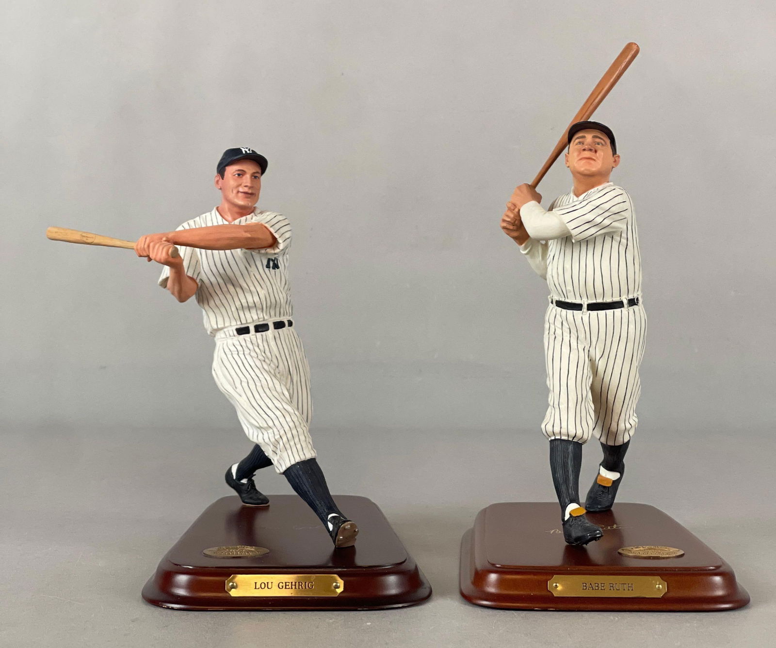 Babe Ruth and Lou Gehrig Danbury Mint All-Star Figurine Statues: Babe Ruth and Lou Gehrig, Largest Measures 7 x 7 x 10 Inches