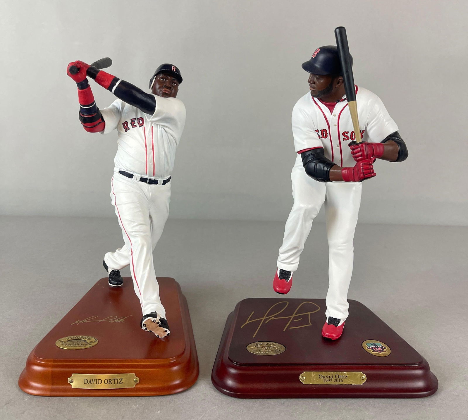 2 - David Ortiz Danbury Mint Figurine Statues with Serial Number: David Ortiz and Final Season #0139