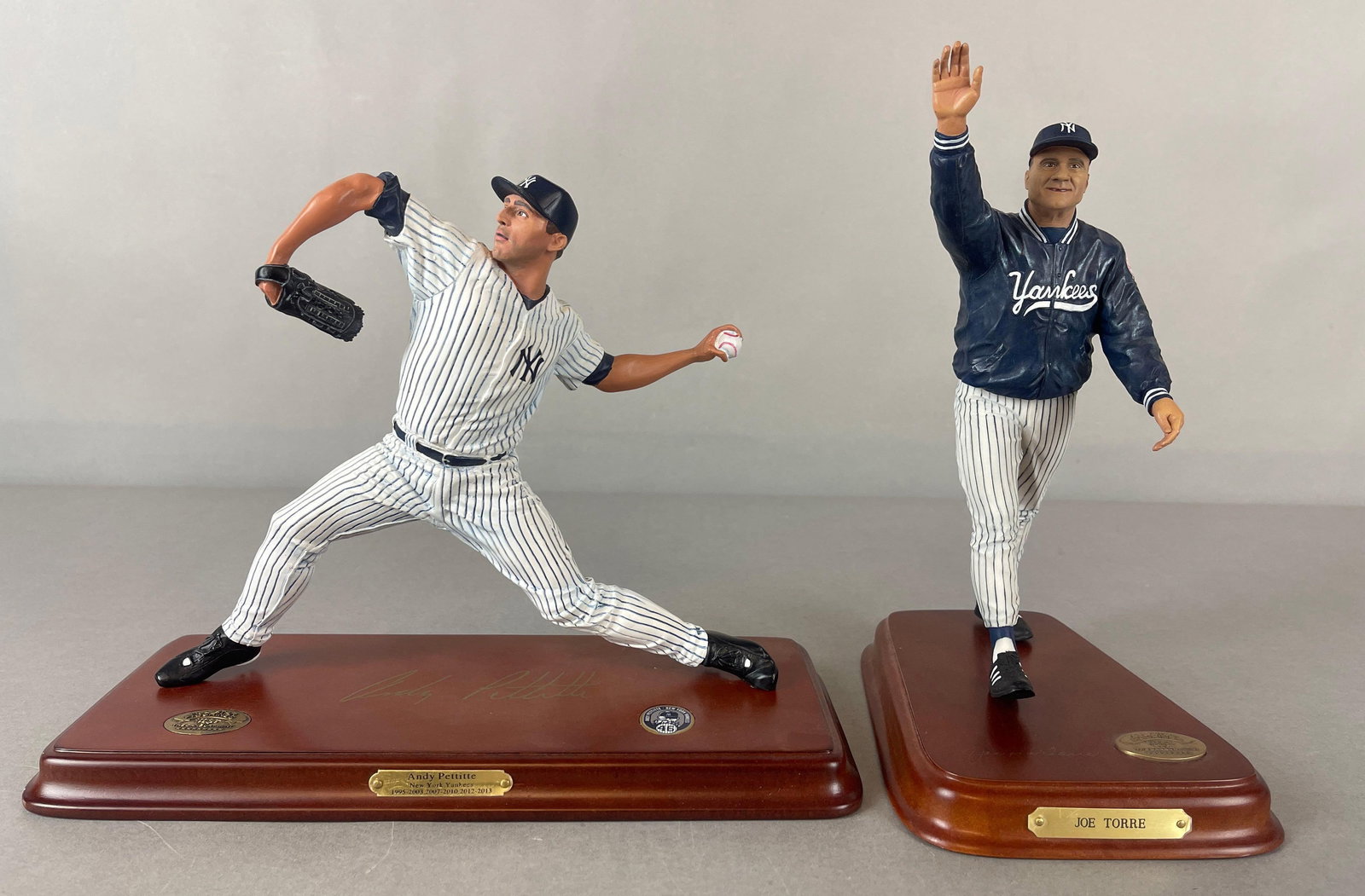 Andy Pettitte and Joe Torre Danbury Mint Statue Figurines: Andy Pettitte #218 and Joe Torre, Largest Measures 11 x 7 x 9 Inches