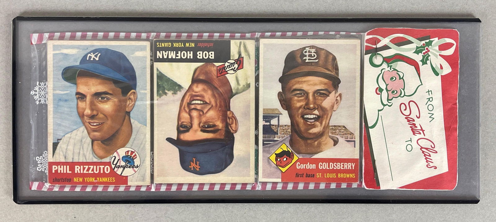 Rare 1953 Topps Baseball Christmas Rack Pack with Phil Rizzuto on Top: Rare 1953 Tops Baseball Christmas Rack Pack with Phil Rizzuto on Top