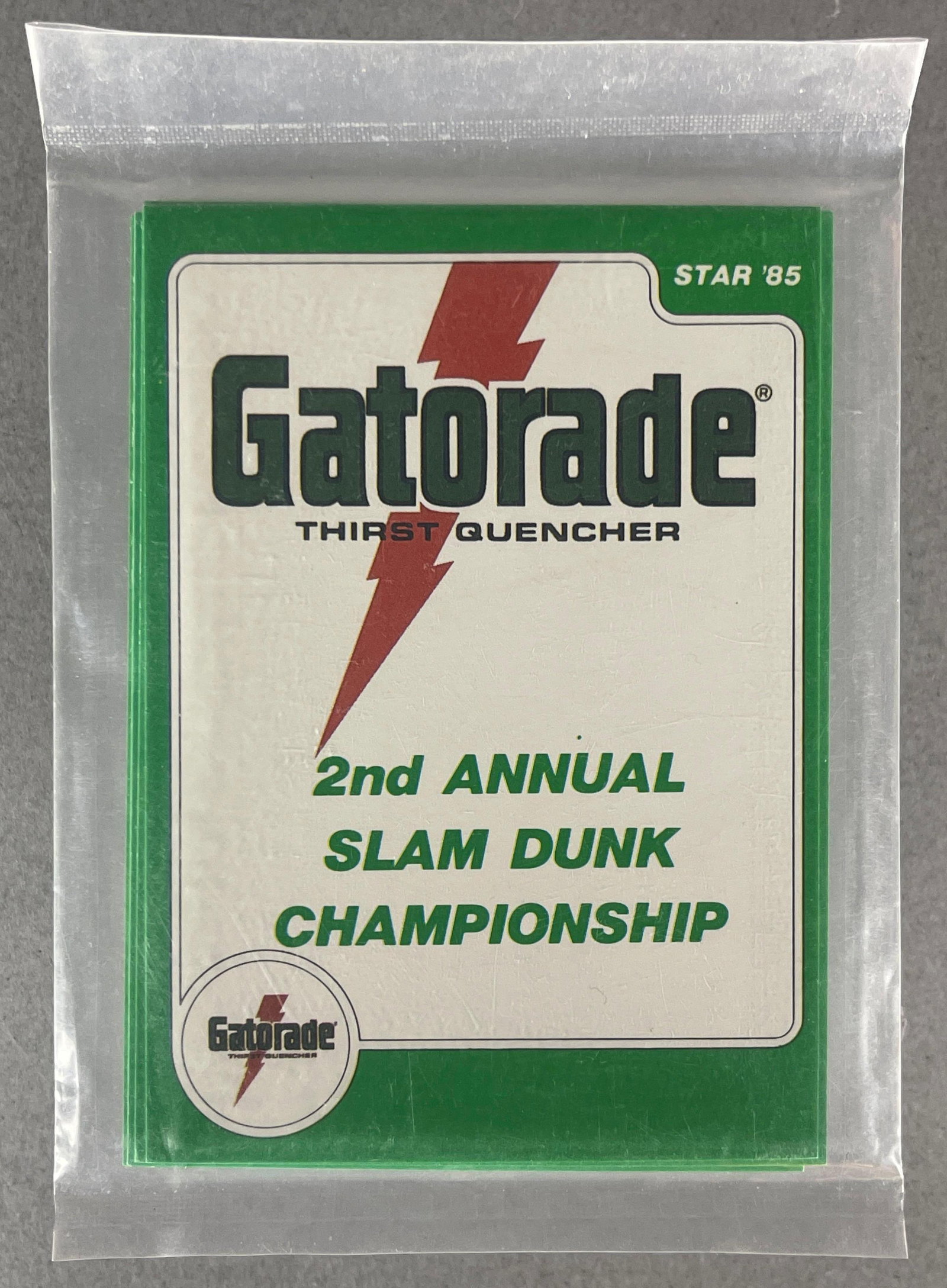 1985 Star Gatorade Factory Sealed Bag: Tough factory sealed bag with Michael Jordan
