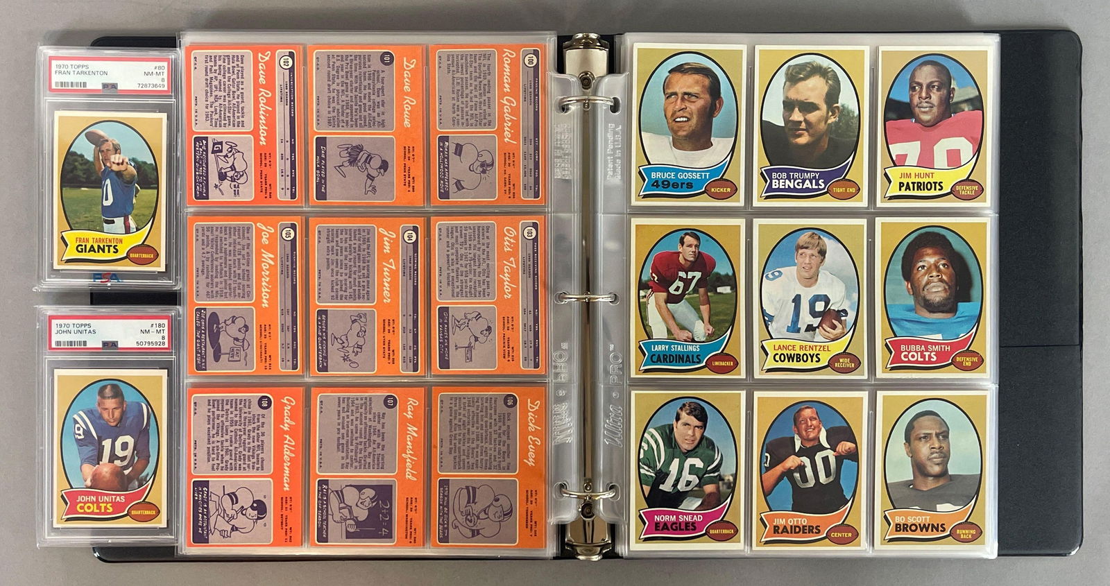 1970 Topps Football Complete High-Grade Set with PSA 8 John Unitas and Fran Tarkenton (1 of 12)