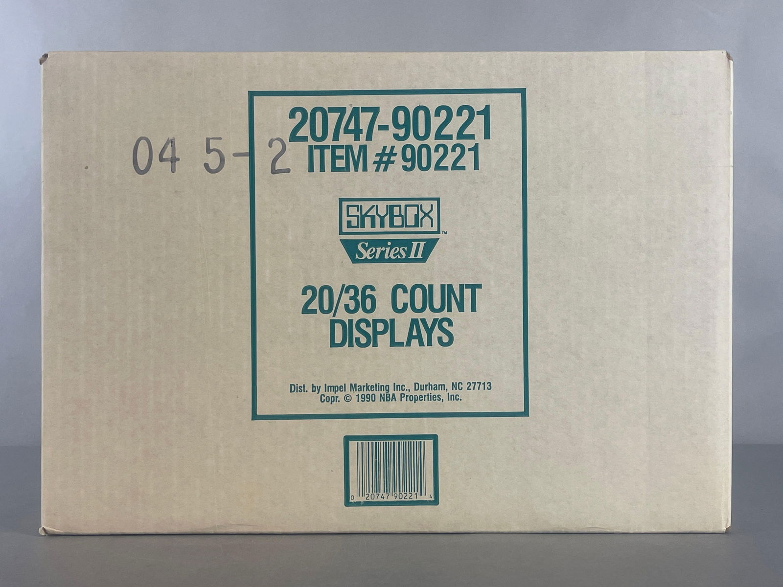 1990 - 91 Skybox Series 2 Basketball Factory Sealed Case of 20 - Boxes: Case # 90221, Caution heavy