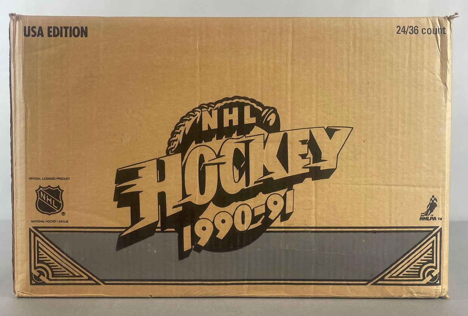 1990 - 91 Upper Deck Hockey Sealed Wax Box Case of 24 - Boxes: USA edition, 1st year for Upper Deck Hockey, Caution heavy