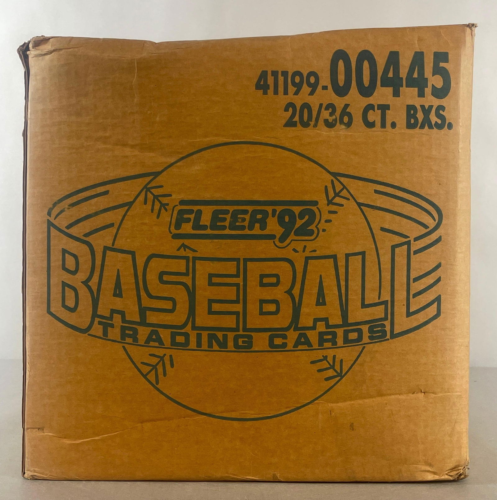 1992 Fleer Baseball Sealed Wax Box Case of 20 - Boxes: Case #41199 - 00445, Caution heavy