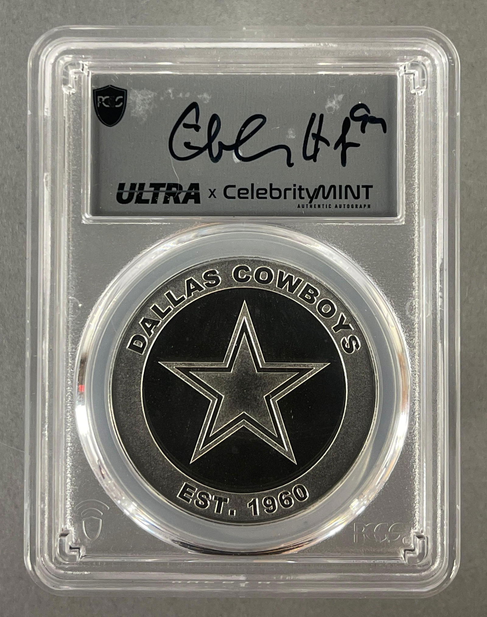 2025 PCGS Dallas Cowboys Charles Haley Auto 1 oz .999 Silver Round GEM PL: PCGS Dallas Cowboys Charles Haley Auto 1 oz .999 Silver Round GEM PL