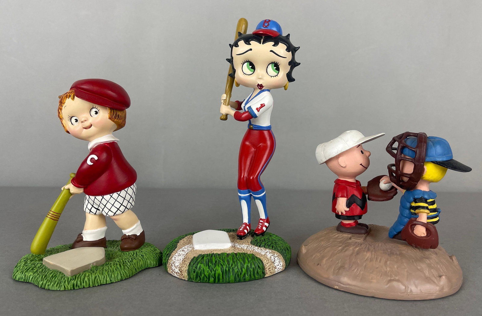 The Danbury Mint Charlie Brown, Betty Boop, and Campbells Soup Girl Baseball Statues: The Danbury Mint Charlie Brown, Betty Boop, and Campbells Soup Girl Baseball Statues