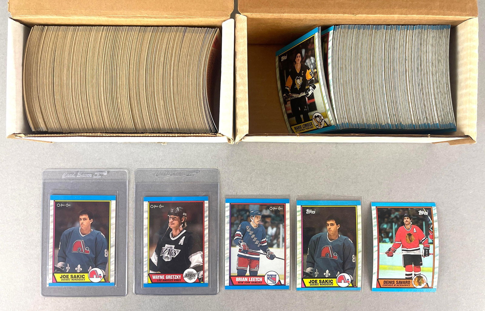1989 O-Pee-Chee and Topps Hockey Complete Sets: Includes Joe Sakic Rookie, and More