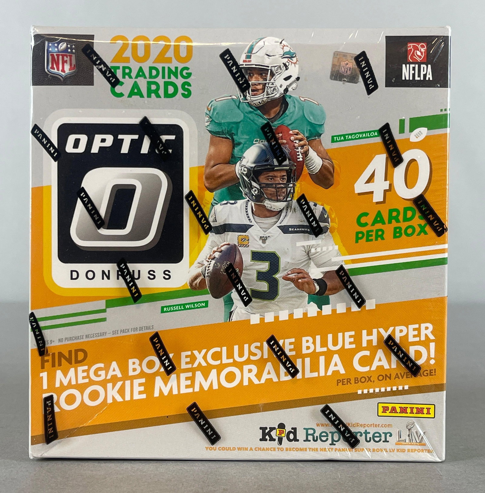 2020 Donruss Optic Football Mega Box: 10 - Packs per box, 4 - Cards per pack, Burrows, Herbert, Hurts, and Love Rookies