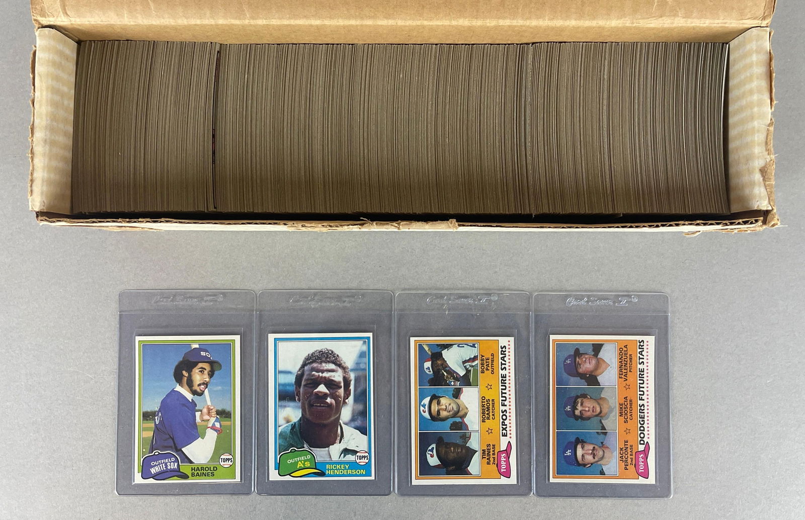 1981 Topps and Topps Traded Baseball Complete High-Graded Sets: Includes Tim Raines, Fernando Valenzuela, Harold Baines and Kirk Gibson Rookies