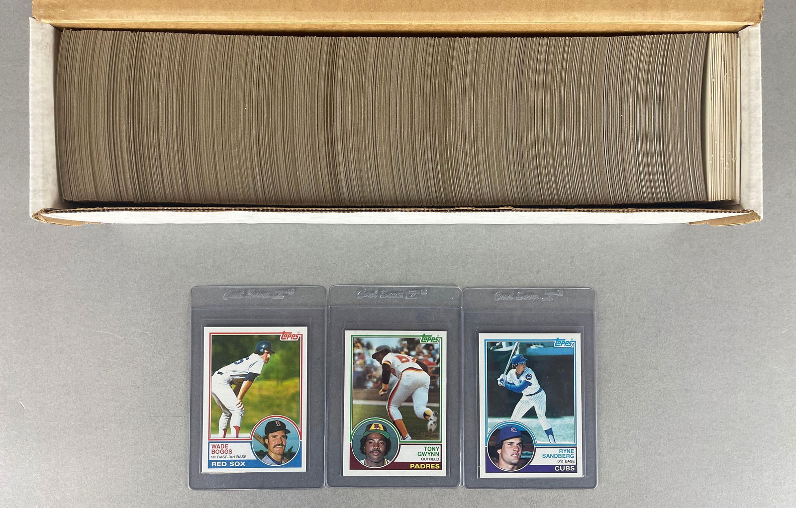 1983 Topps Baseball Complete High-Grade Set: Conditions vary, EXMT - Mint, Sharp set, Includes Sandberg, Gwynn, and Boogs Rookies