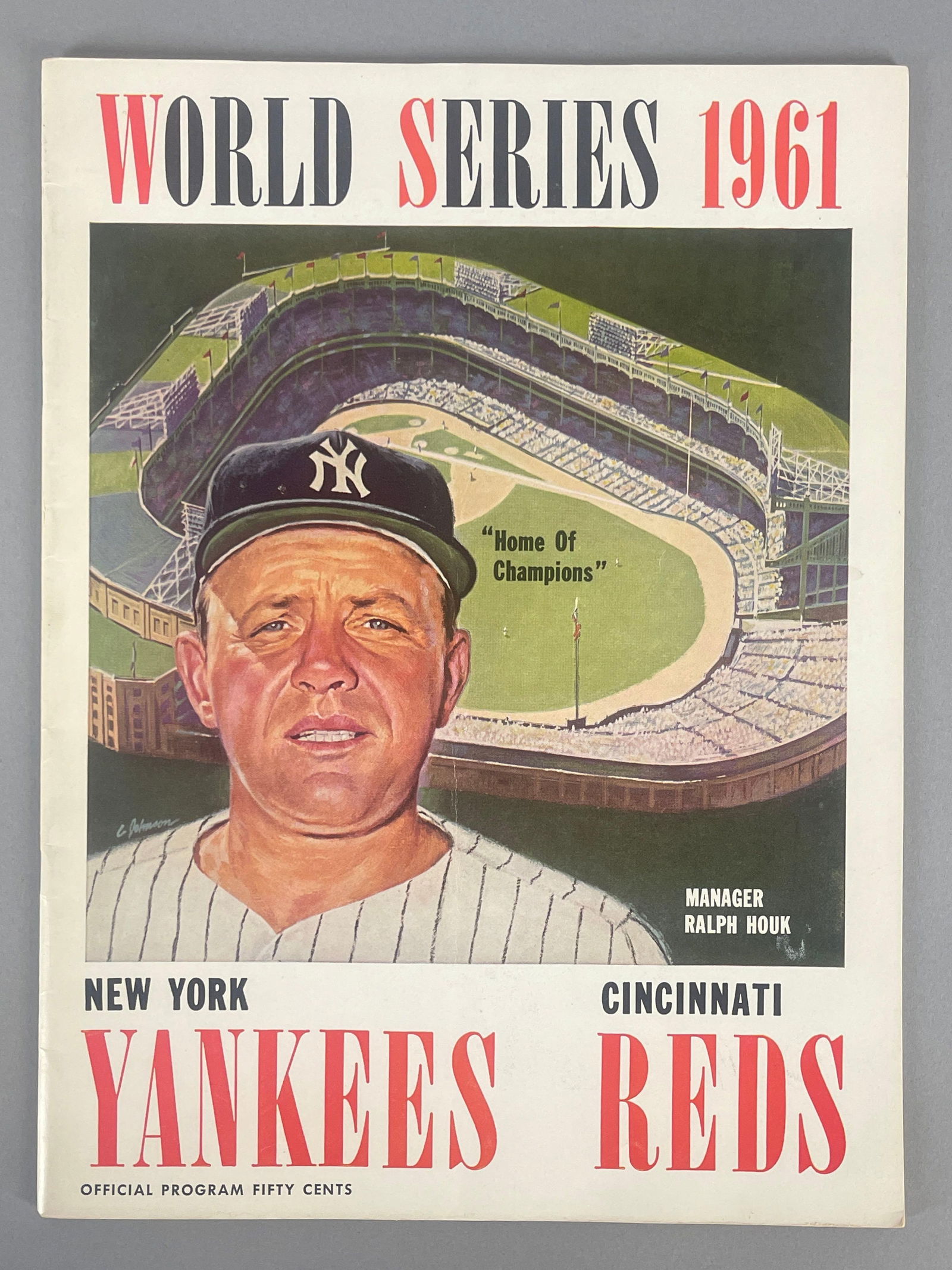 1961 World Series Program New York Yankees vs Cincinnati Reds: Yankees Win 4 - 1