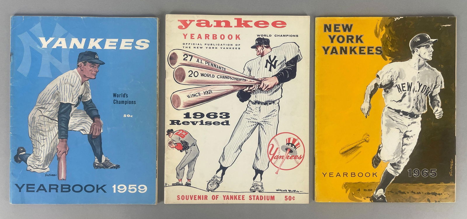 1959, 63, and 65 New York Yankees Yearbooks: 1959, 63, and 65 New York Yankees Yearbooks