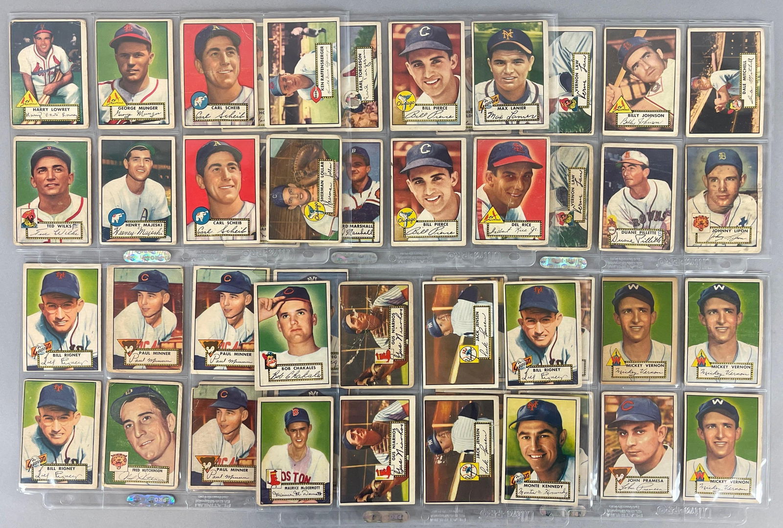 47 - 1952 Topps Baseball 2nd Series Cards: Conditions vary, Low - VG, Includes 2 - Bill Pierce Rookies, 2 - Jackie Jensen, and More