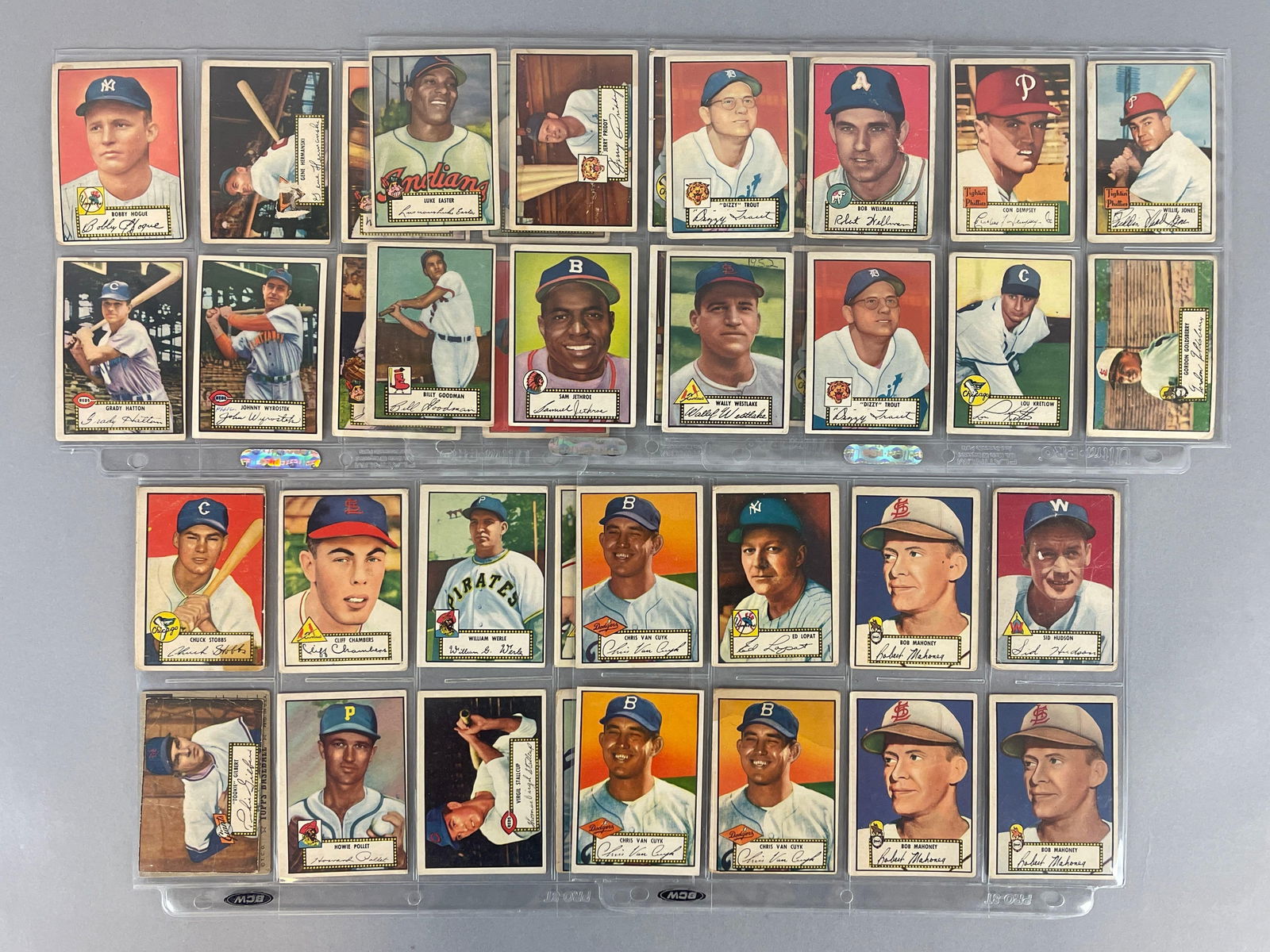 42 - 1952 Topps Baseball 1st Series Cards with Both Black and Red Backs: Conditions vary, Low - VGEX