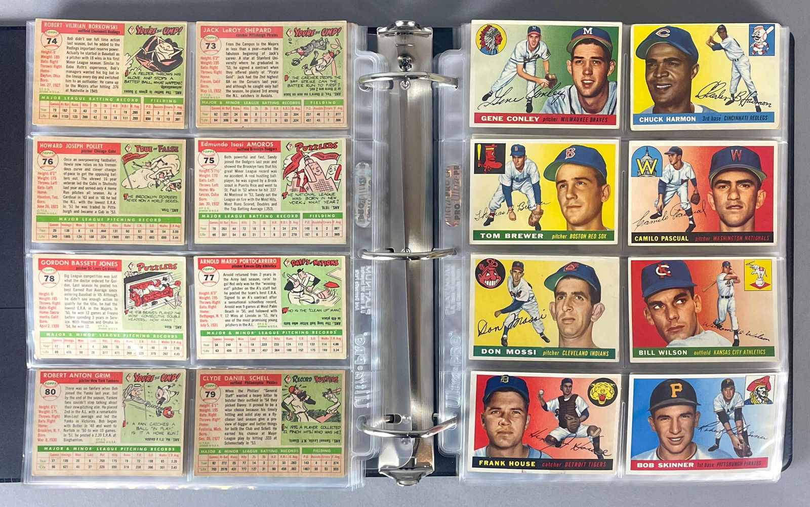 1955 Topps Baseball Near Complete Set with HOFs 194/206 (1 of 14)