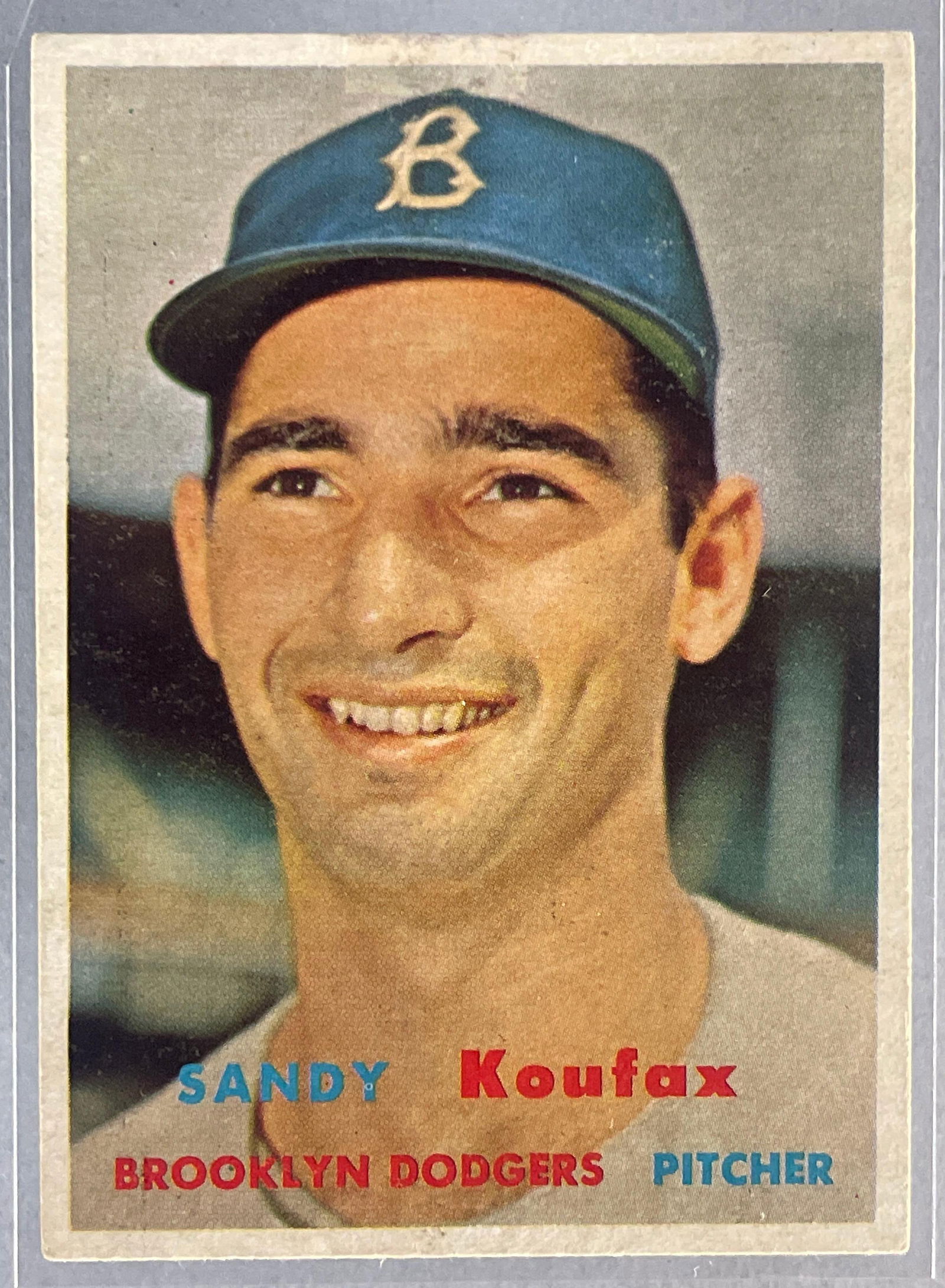 1957 Topps Sandy Koufax #302: 1957 Topps Sandy Koufax #302, VG with great centering