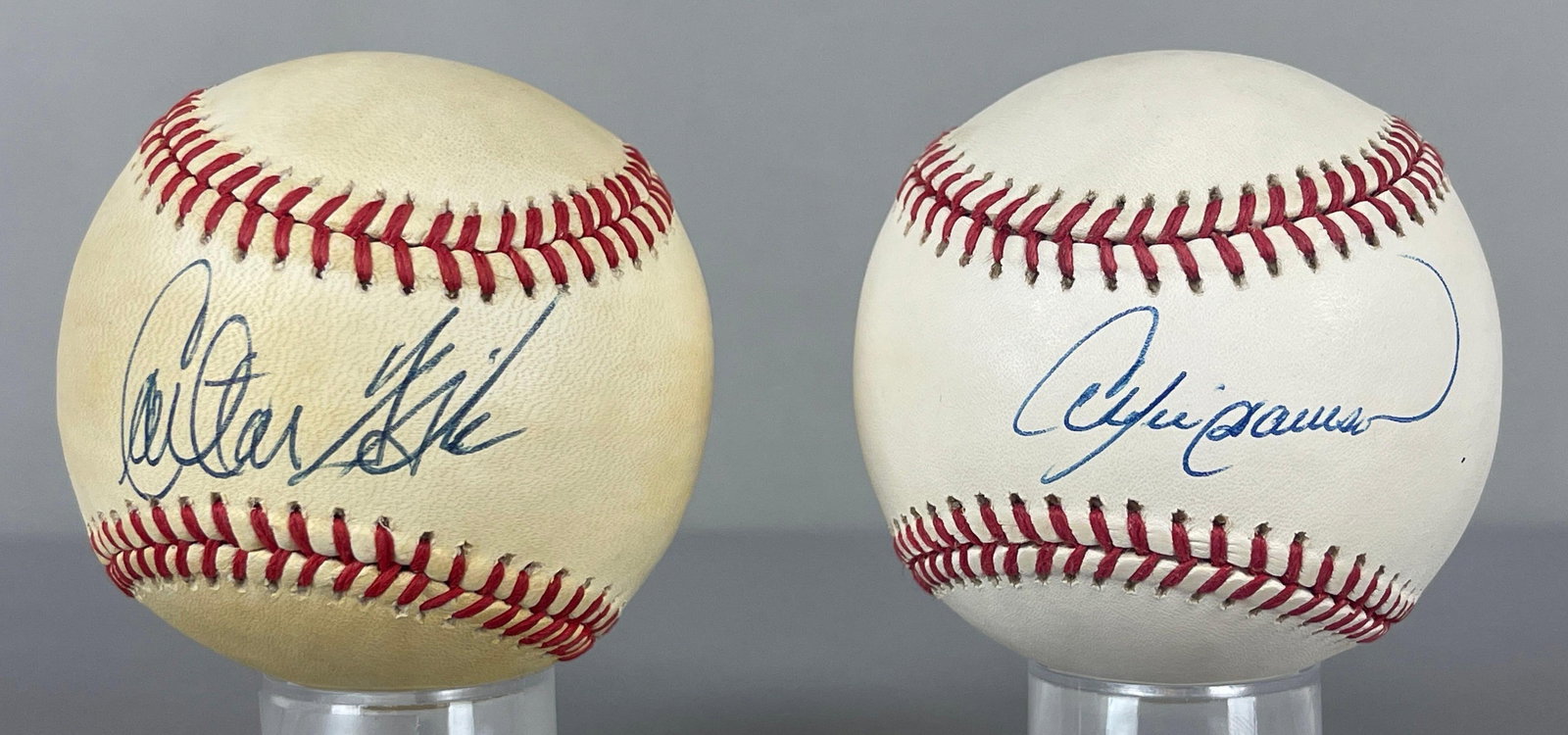 Carlton Fisk and Andre Dawson Signed Official MLB Rawlings Baseballs: Autographed Carlton Fisk, Andre Dawson,