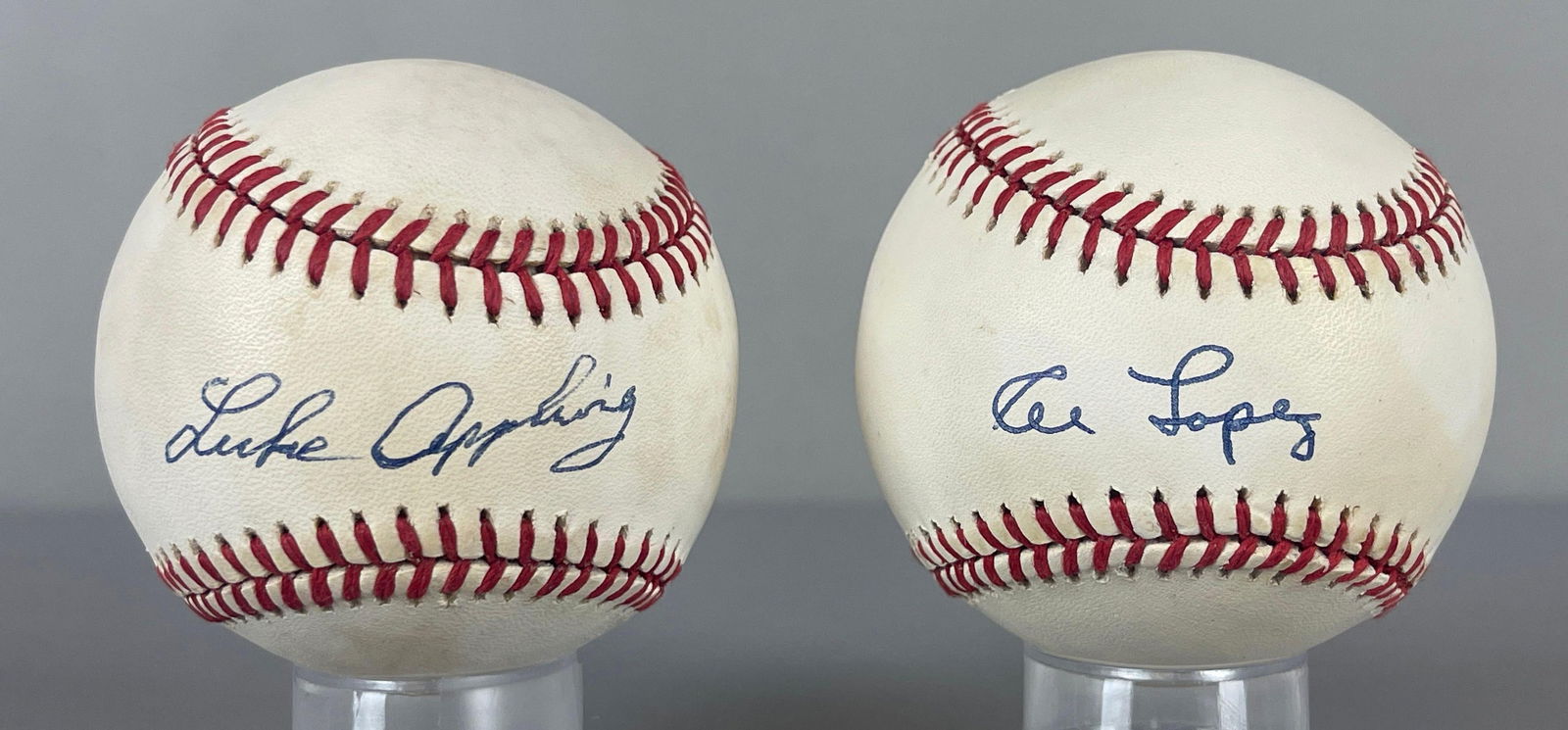 Luke Appling and Al Lopez Signed Official MLB Rawlings Baseballs: Chicago White Sox HOFs, Autographed Luke Appling, Al Lopez, We guarantee these to pass a 3rd party authentication