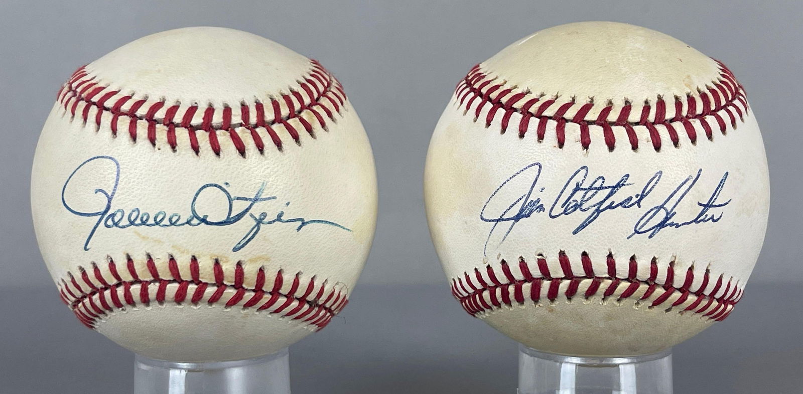 Rollie Fingers and Jim Catfish Hunter Signed Official MLB Rawlings Baseball: Autographed Rollie Fingers, Jim Catfish Hunter, We guarantee these to pass a 3rd party authentication