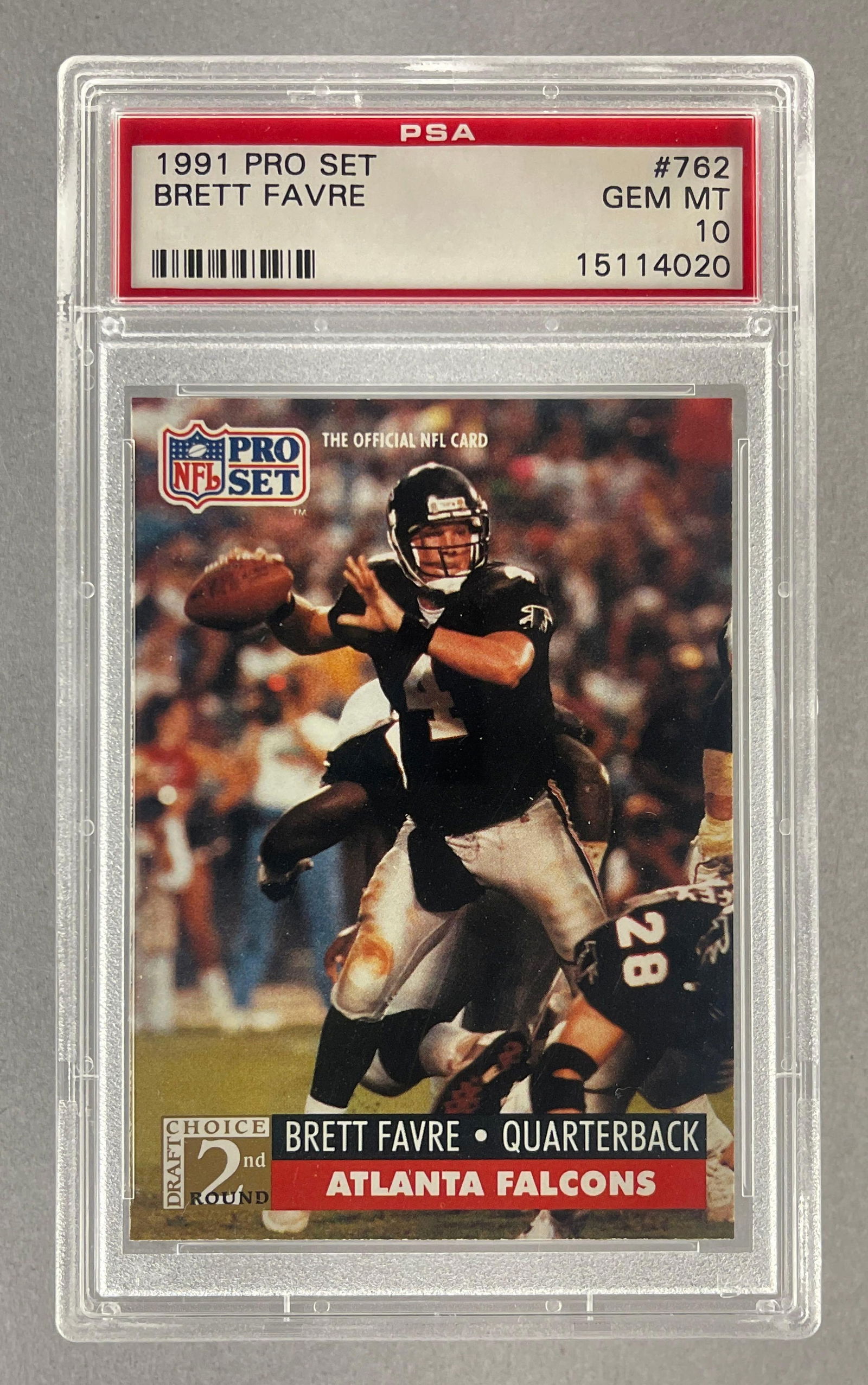1991 Pro Set Brett Favre #762 PSA GEM MT 10 Rookie: 1991 Pro Set Brett Favre #762 PSA GEM MT 10 Rookie