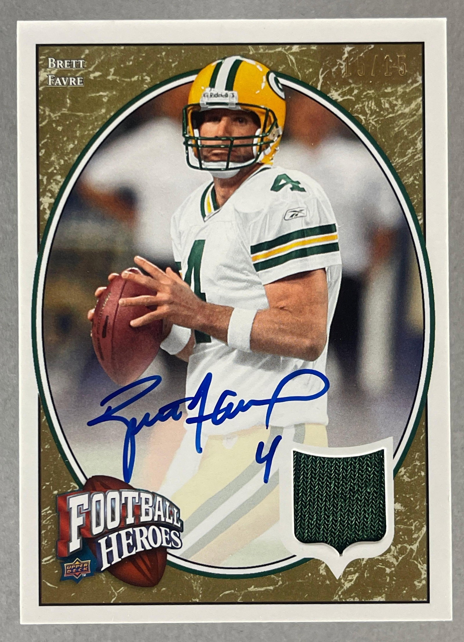 2008 Upper Deck Football Heroes Auto Jersey Brett Favre 15/15: 2008 Upper Deck Football Heroes Auto Jersey Brett Favre?15/15
