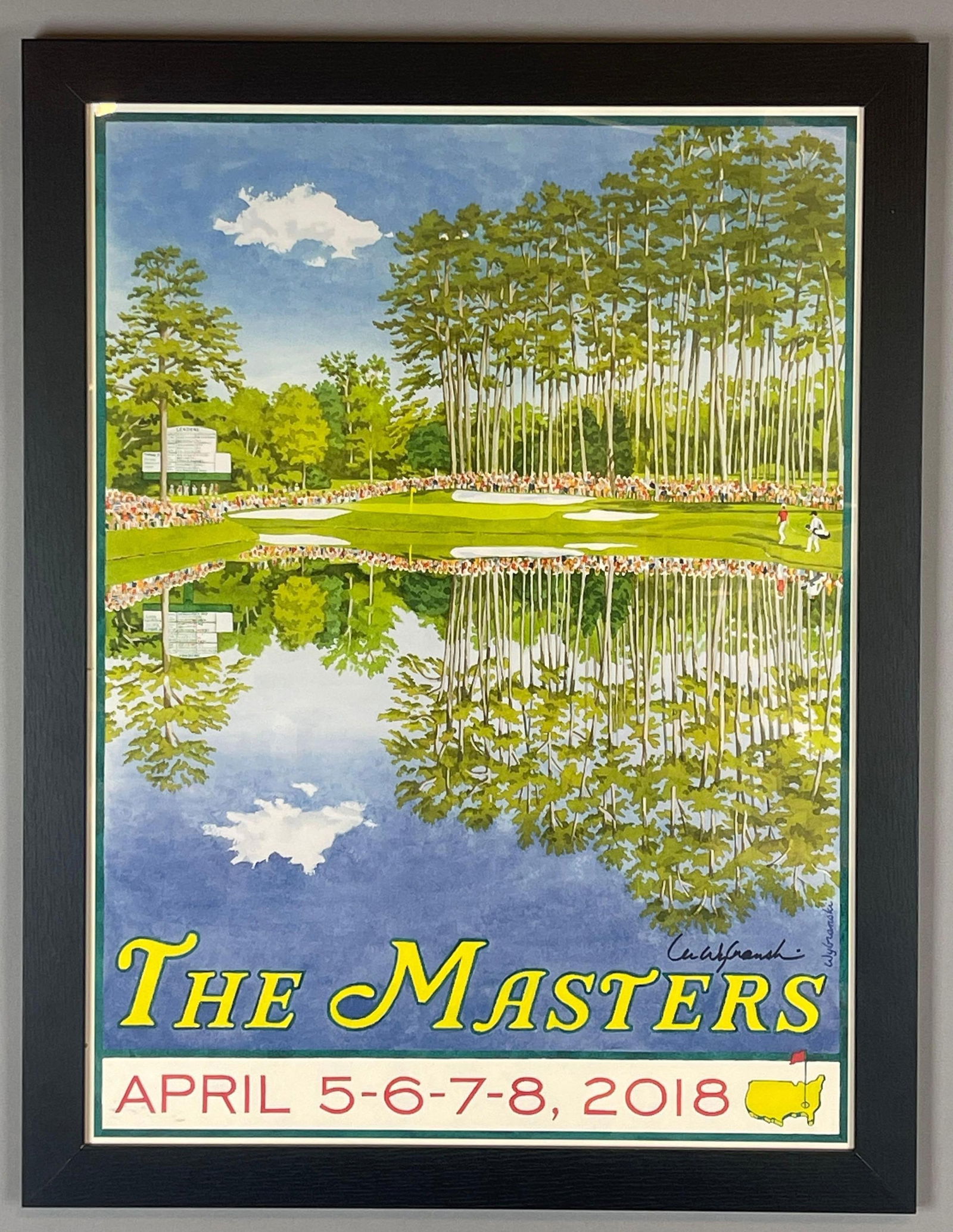 Official 2018 The Masters Tournament Limited Edition Signed Poster by Lee Wybranski (1 of 3)